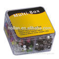 Multi pins and clips in box